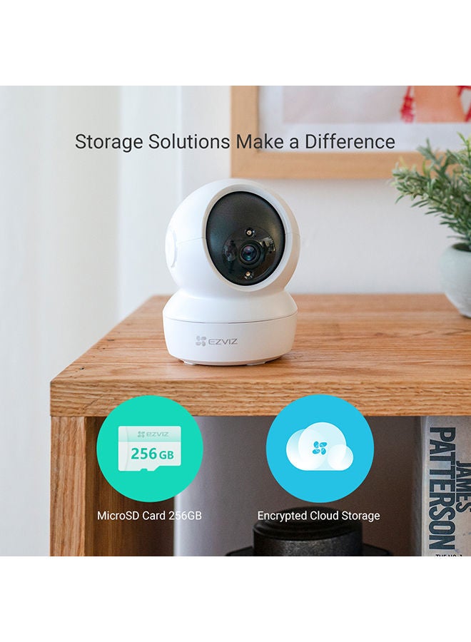 EZVIZ C6N Security Camera, 2K, 3MP, Indoor Camera, Baby Monitor, Wi-Fi Camera For Home With Smart Motion Tracking, Excellent mage, 8X Digital Zoom, Night Vision, Two-way Audio, H_265, Works With Alexa - C6N 3MP White - Image 3