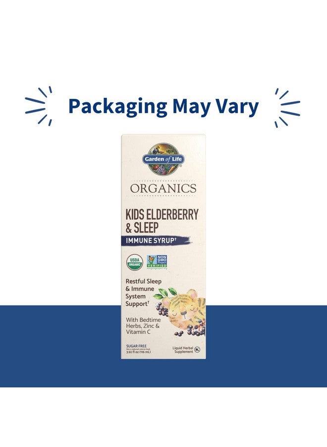 Garden of Life حديقة الحياة العضوية دعم المناعة من البلسان للأطفال مع الزنك وفيتامين C - شراب سائل من البلسان للأطفال ودعم النوم، أعشاب وقت النوم للأطفال، بدون كحول، بدون سكر مضاف، 3.92 أونصة سائلة - Image 2