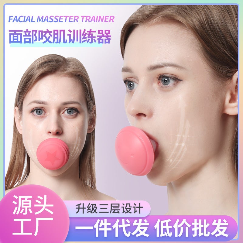 Facial Masseter Trainer Muscle Exerciser Facial French Pattern Double Chin Facial Pull Tighten Small V Face - Image 3
