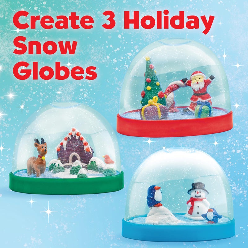 Creativity for Kids Make Your Own Holiday Snow Globes Kit | Sculpt, Decorate & Shake 3 Festive Winter Scenes | DIY Christmas Crafts for Kids to Build Creativity & Fine Motor Skills (Ages 6+) - Image 2