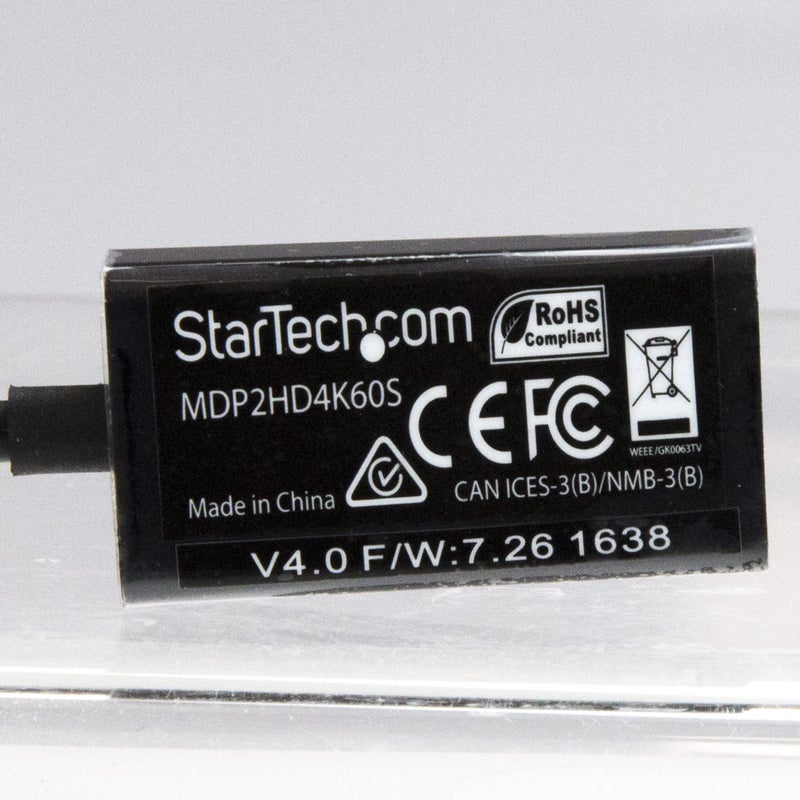 StarTech.com Miniâ€¯DisplayPort to HDMI Adapter, 4K 60Hz, 1080p 240Hz, Thunderboltâ€¯to HDMI Adapter Cable Converter for mDP or Thunderbolt 1 & 2 MacBooks, MacBook Air, Mac Mini, Microsoft Surface Pro 1-6 - Image 4