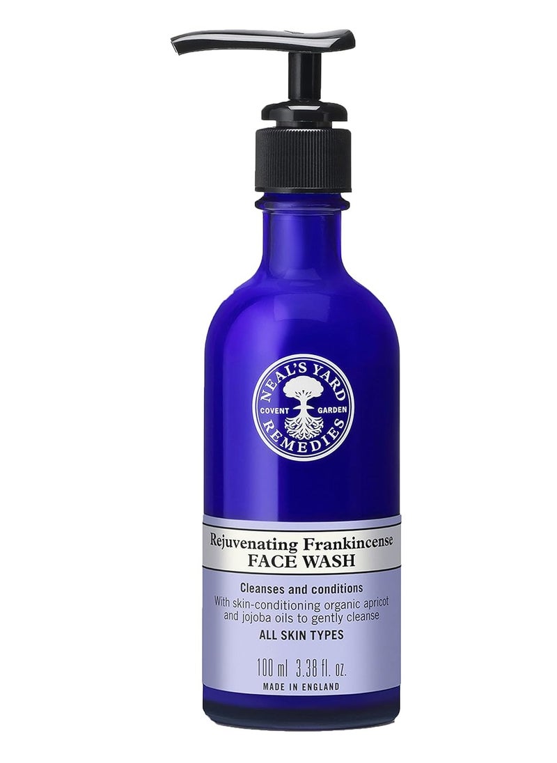 Neal's Yard Remedies Neal's Yard Rejuvenating Frankincense Facial Wash, Gentle & Cleansing for All Skin Types, Featuring Apricot & Jojoba Oils, Vegan Approved, 100mL  - Image 1