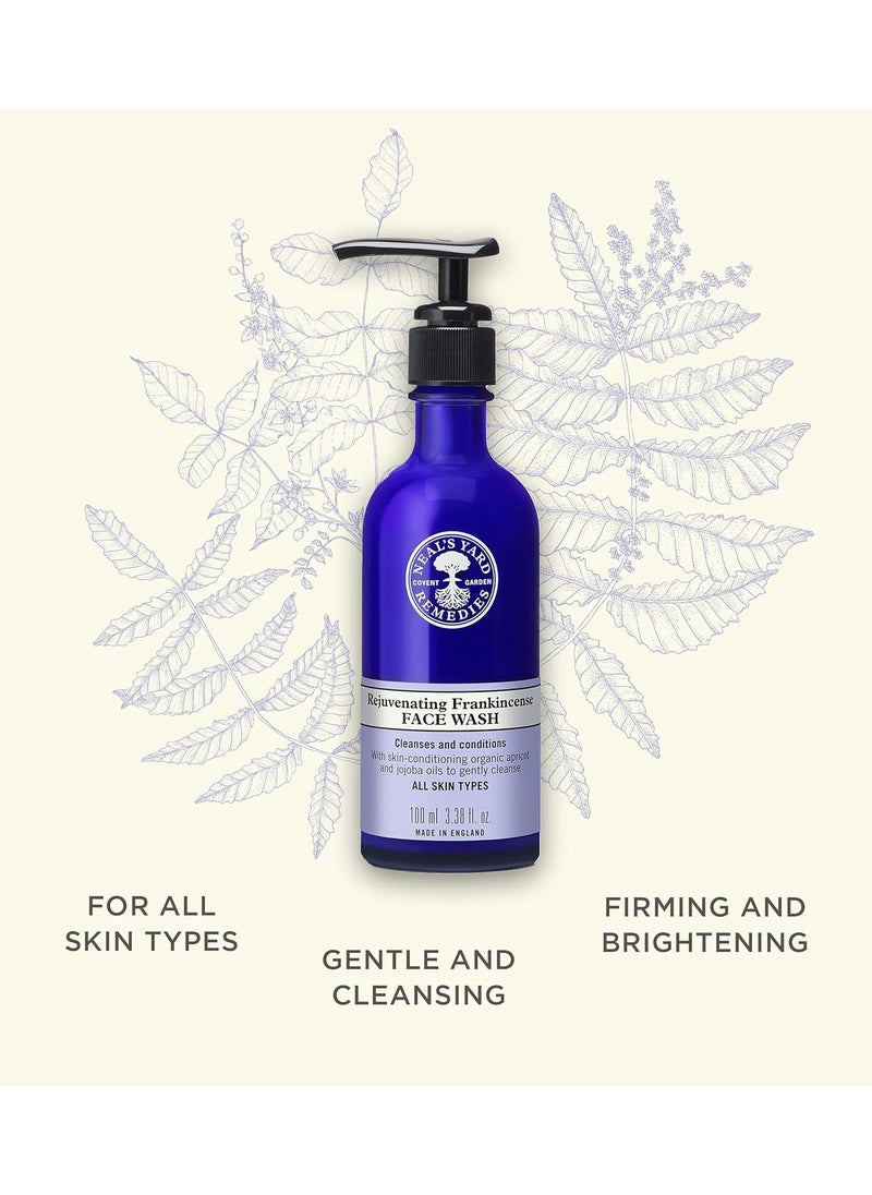 Neal's Yard Remedies Neal's Yard Rejuvenating Frankincense Facial Wash, Gentle & Cleansing for All Skin Types, Featuring Apricot & Jojoba Oils, Vegan Approved, 100mL  - Image 4