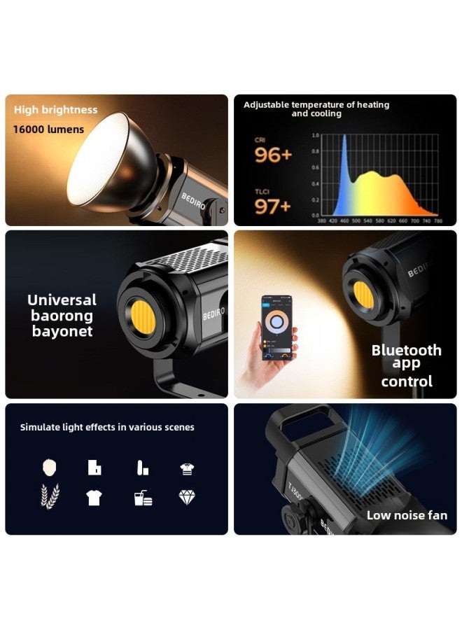 300W Live Room Fill Light Anchor With Goods Photography Light Soft Light Led Photo Beauty Lighting Suit Wholesale-Light Source Color:300w Lamp + 60cm Lantern Soft Light Ball + 2.8m Bracket - Image 5