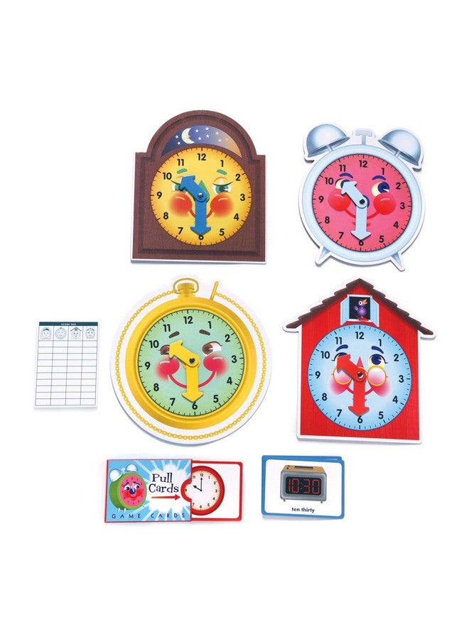 eeboo Time Telling Game Develops Time Telling Skills Learn To Read A Clock Includes A Score Pad 4 Clocks And 50 Game Cards For 2 To 4 Players Perfect For Ages 5 And Up - Image 4