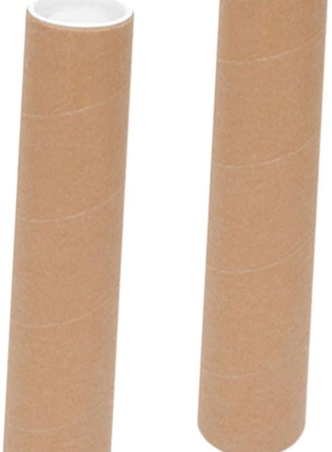 قطعتان من أنابيب البريد الثقيلة لتخزين الأعمال الفنية مع أغطية نهاية للبوسترات والطباعة الفنية - Image 1