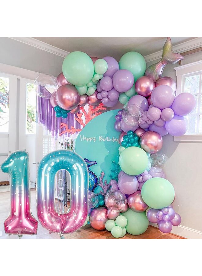 LAMAY 40 Inch  Foil Number Balloon, Large Mylar Numbers for Birthday Anniversary Retirement Party Decorations (0, 10, 20, 30, 40, 50, 60, 100), Helium Free - Image 5