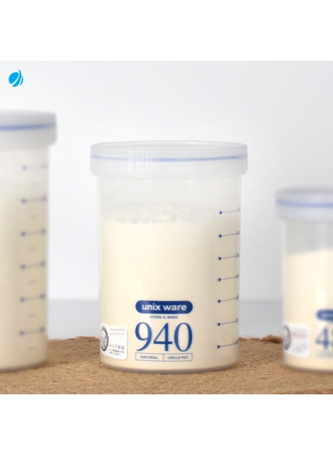 Asvel Plastic Sealed Container, Food-grade, Milk Powder Dispenser Bottle, Portable Antibacterial Storage Jar, Snack Storage Box, 940ml - Image 2