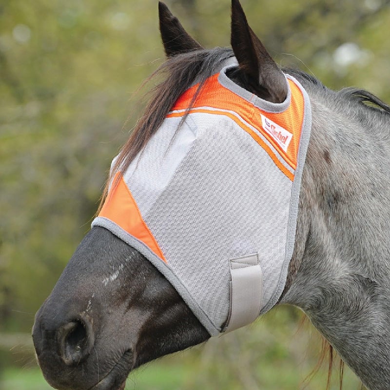 Cashel Crusader Fly Mask, Standard (Orange, Horse) - Image 1