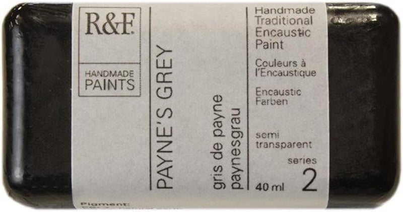 R&F Handmade Paints Encaustic Paint Cake in Payne's Gray - 40ml - Image 1