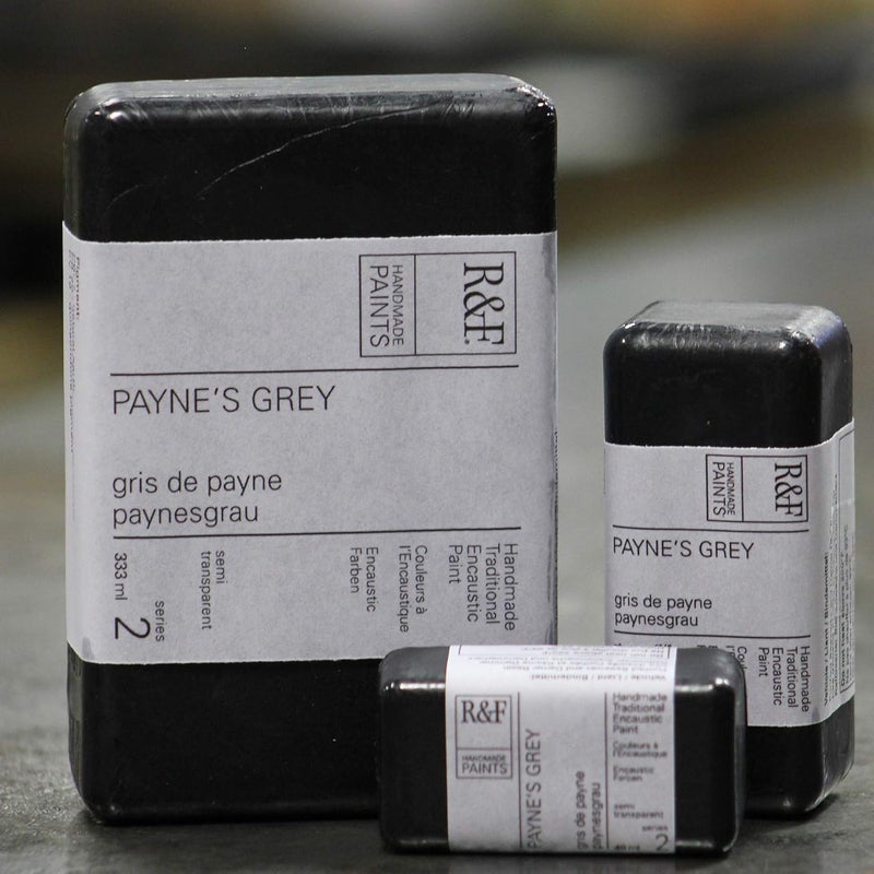 R&F Handmade Paints Encaustic Paint Cake in Payne's Gray - 40ml - Image 3