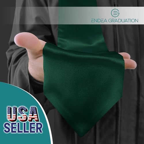Endea Graduation Endea Hunter Graduation Stole - Plain Color, Unisex, 62" Graduation Sash (Hunter) - Image 2