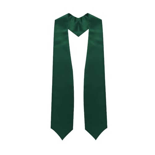 Endea Graduation Endea Hunter Graduation Stole - Plain Color, Unisex, 62" Graduation Sash (Hunter) - Image 1