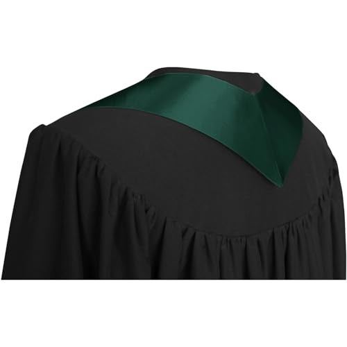 Endea Graduation Endea Hunter Graduation Stole - Plain Color, Unisex, 62" Graduation Sash (Hunter) - Image 4