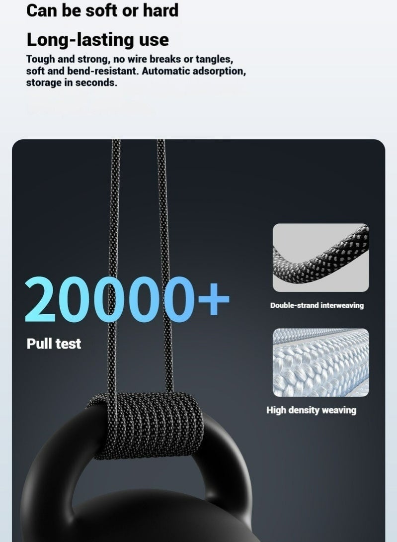 BASEMO Super strong magnetic USB/type-c, 65W fast charging, magnetic weaving, portable storage, efficient office with a transmission rate of up to 480m. - Image 3