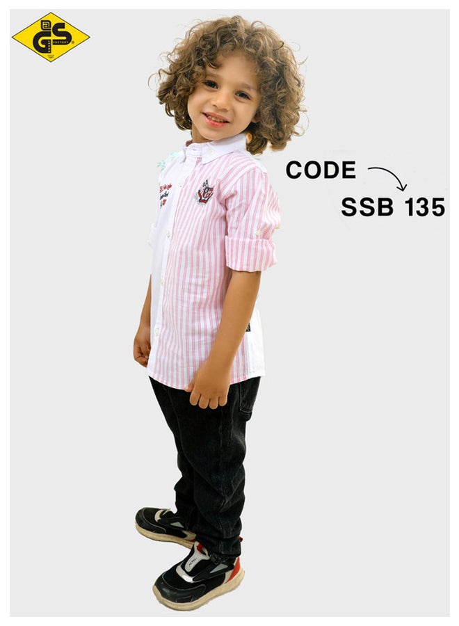 جي@إس قميص كتان صيفي للأولاد
