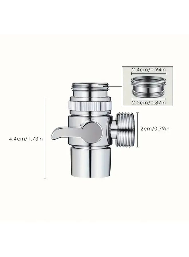 Heavy Duty 304 Stainless Steel 4 In 1 Faucet Adapter Connector Silvery - Image 3