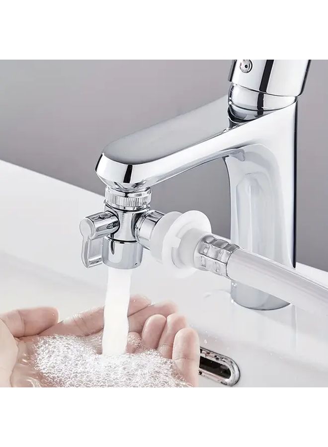 Heavy Duty 304 Stainless Steel 4 In 1 Faucet Adapter Connector Silvery - Image 5