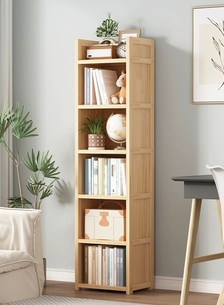 LINGWEI Bamboo Bookshelf Bookcase 6 Tier Freestanding Storage Display Cabinet Multi Function Shelving Unit For Home & Office Modern Wooden Open Storage Shelves Cube Storage Rack  - Image 1