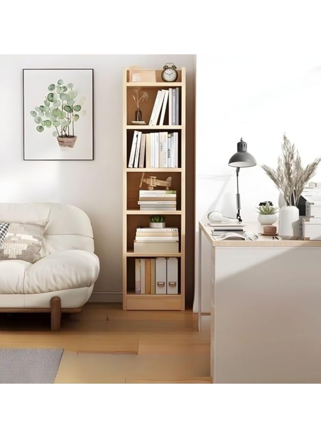 LINGWEI Bamboo Bookshelf Bookcase 6 Tier Freestanding Storage Display Cabinet Multi Function Shelving Unit For Home & Office Modern Wooden Open Storage Shelves Cube Storage Rack  - Image 3