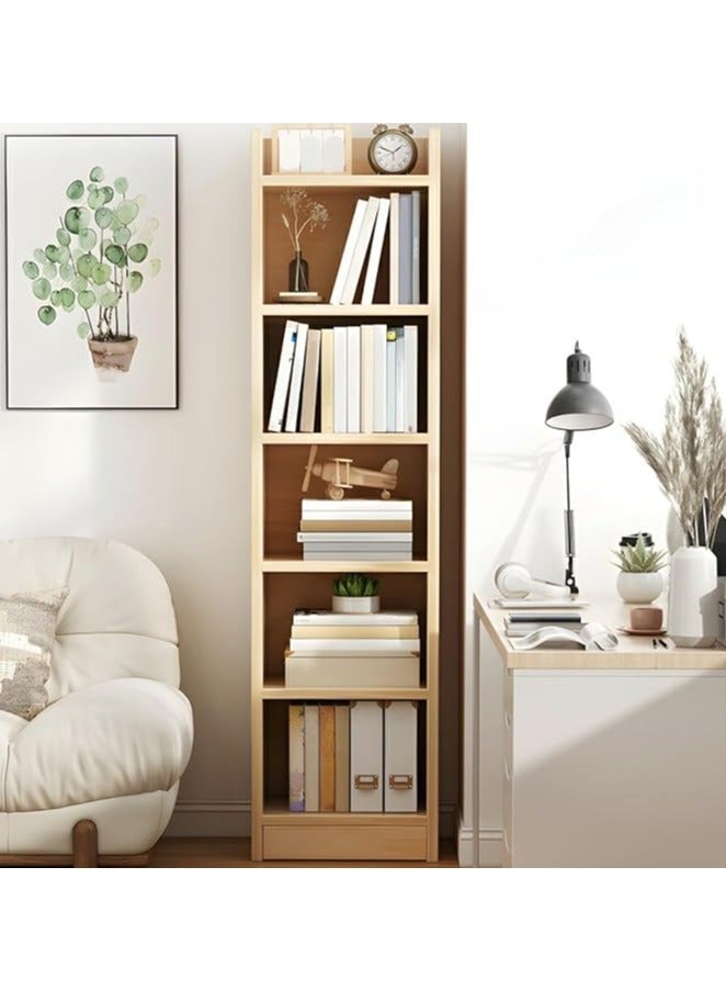 LINGWEI Bamboo Bookshelf Bookcase 6 Tier Freestanding Storage Display Cabinet Multi Function Shelving Unit For Home & Office Modern Wooden Open Storage Shelves Cube Storage Rack  - Image 4