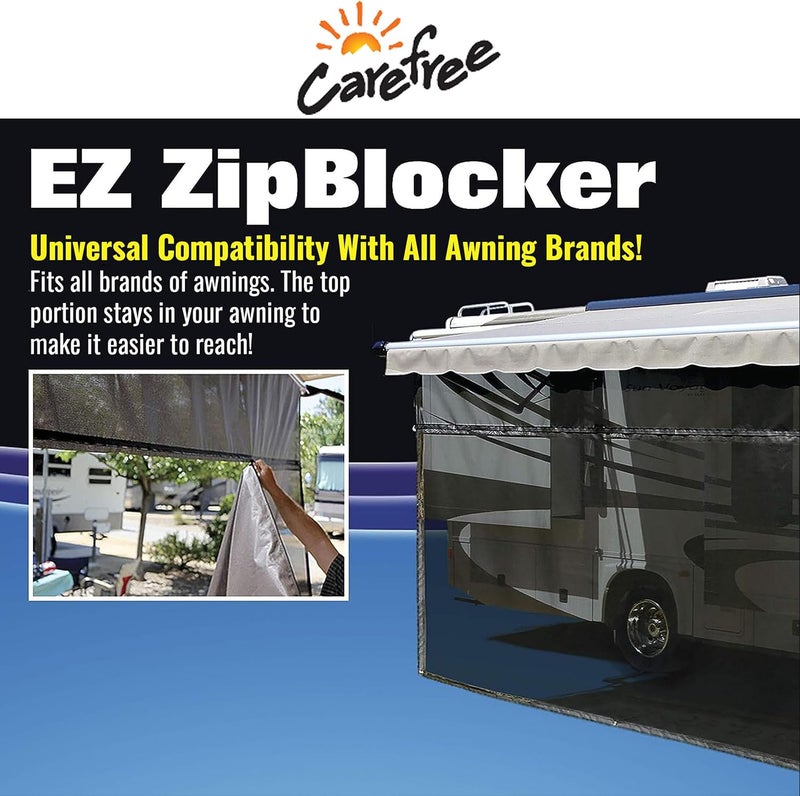 Carefree 15' x 7' Drop RV Awning EZ ZipBlocker - Image 4