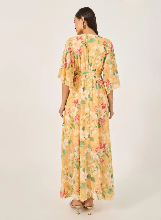 Styli Floral Chiffon Dress