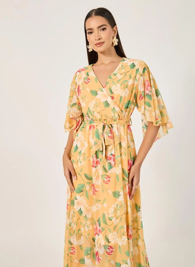 Styli Floral Chiffon Dress