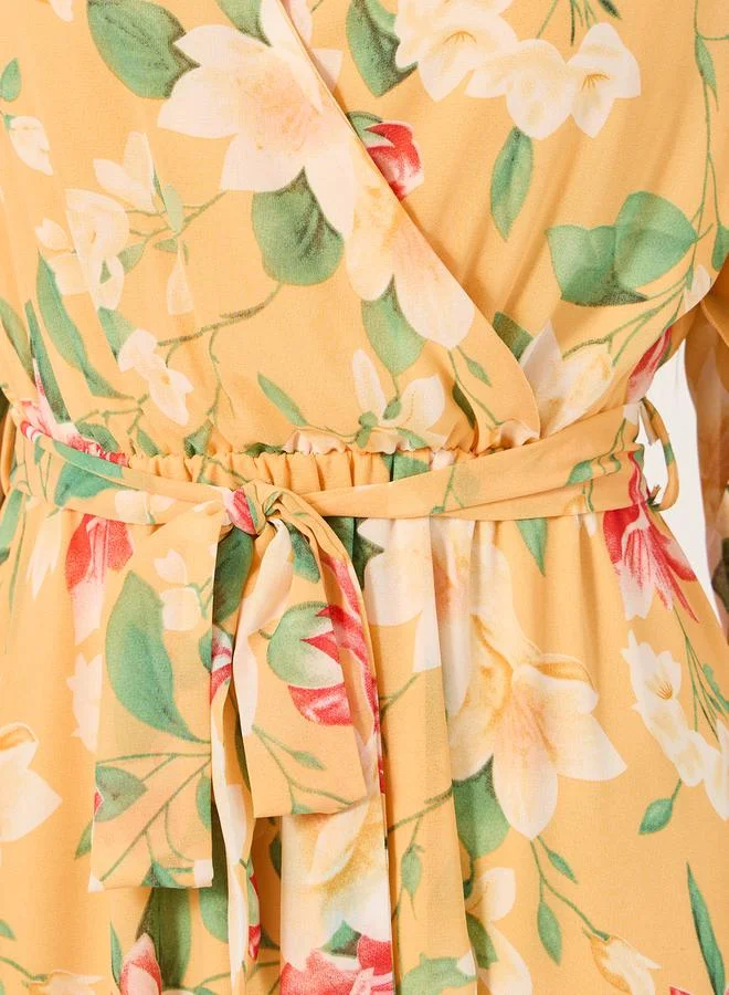 Styli Floral Chiffon Dress