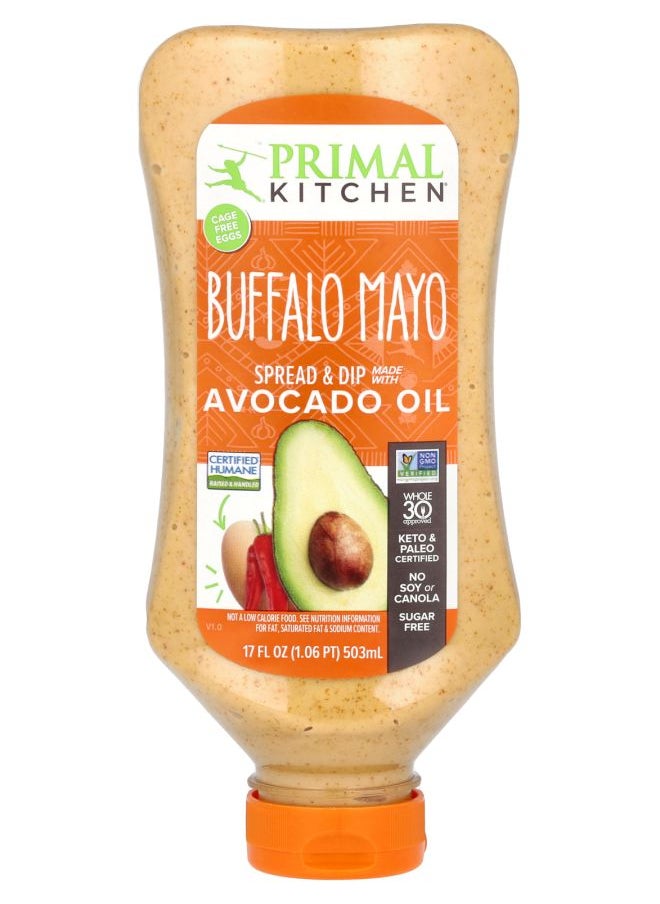 Primal Kitchen - Buffalo Mayo Made With Avocado Oil 17 fl oz (503 ml) - Image 1
