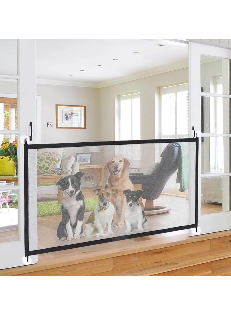 RATSAW Dog Safety Gate Baby Door Pet Safety Net Fence Mesh Magic Door Provides A Safe Shell For Pets Or Infants To Play And Rest Used For Stairs Doorways Easy To Install Child Safety Doors  - Image 1