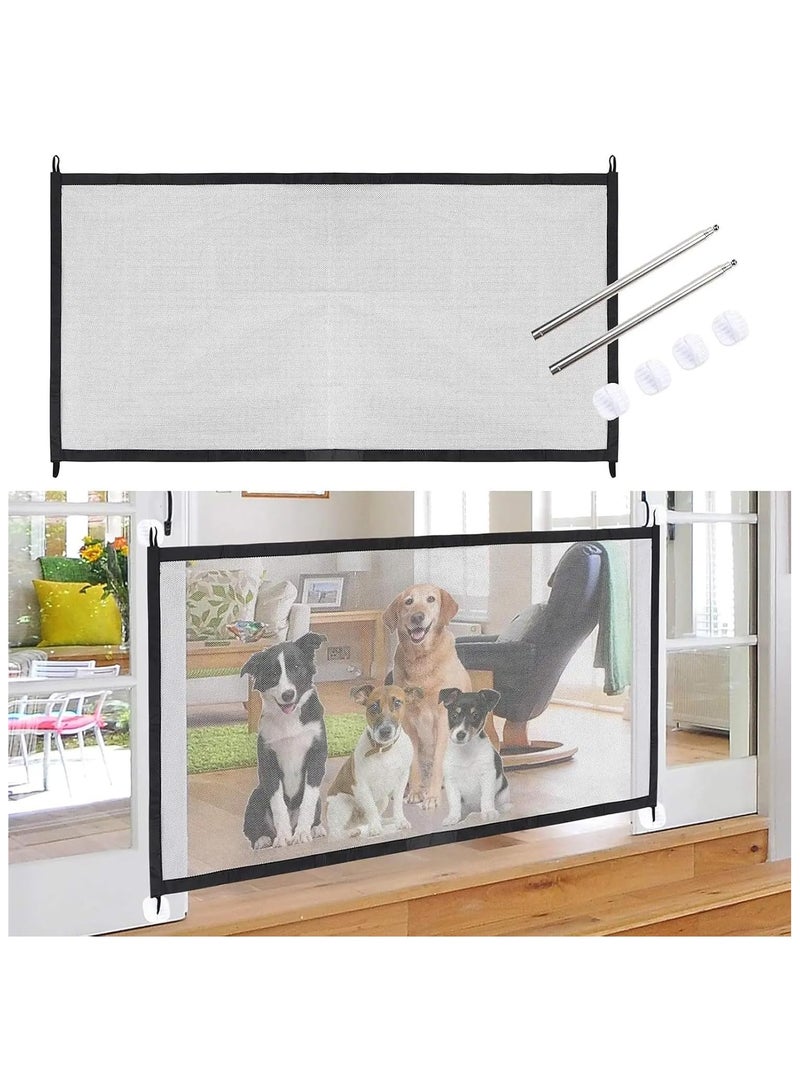 RATSAW Dog Safety Gate Baby Door Pet Safety Net Fence Mesh Magic Door Provides A Safe Shell For Pets Or Infants To Play And Rest Used For Stairs Doorways Easy To Install Child Safety Doors  - Image 4