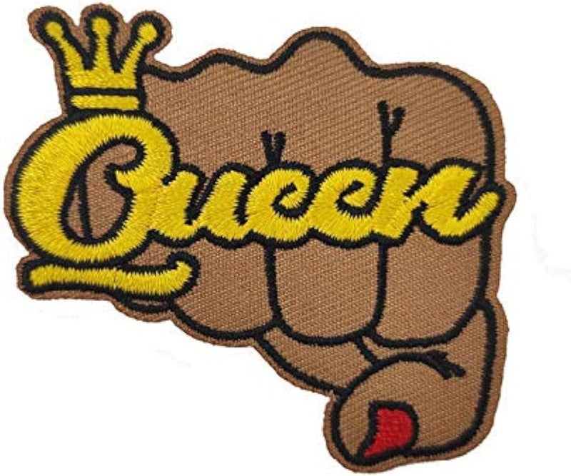 Cute-Patch Kamala Harris Black Queen Patch, Queen Fist Up Black Lives Matter Iron on Patch BLM, Feminism Patch - Image 1