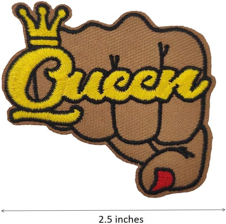 Cute-Patch Kamala Harris Black Queen Patch, Queen Fist Up Black Lives Matter Iron on Patch BLM, Feminism Patch - Image 2
