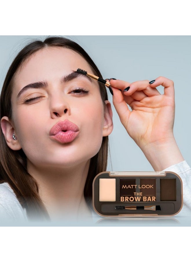 matt look Mattlook Eyebrow Palette With Wax Cream |Travel-Friendly Eyebrow Palette With Blendable Colors For Face Makeup | Shade- Natural 02, 8 Gm  - Image 2