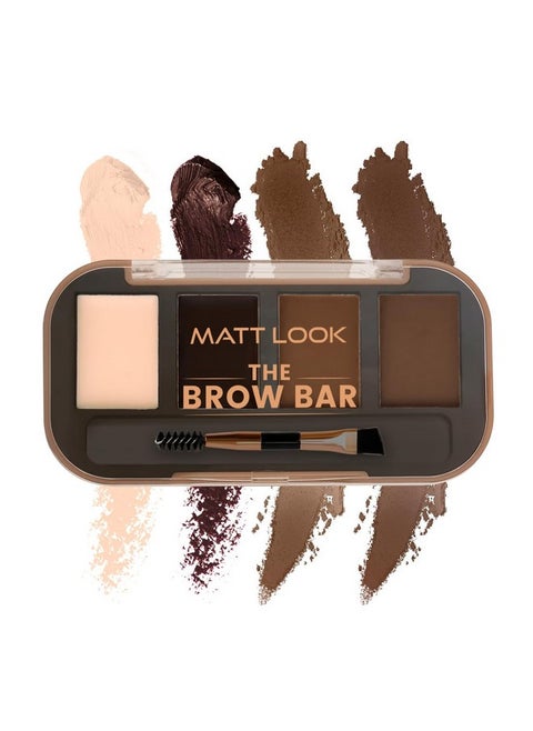 Mattlook Eyebrow Palette With Wax Cream |Travel-Friendly Eyebrow Palette With Blendable Colors For Face Makeup | Shade- Natural 02, 8 Gm