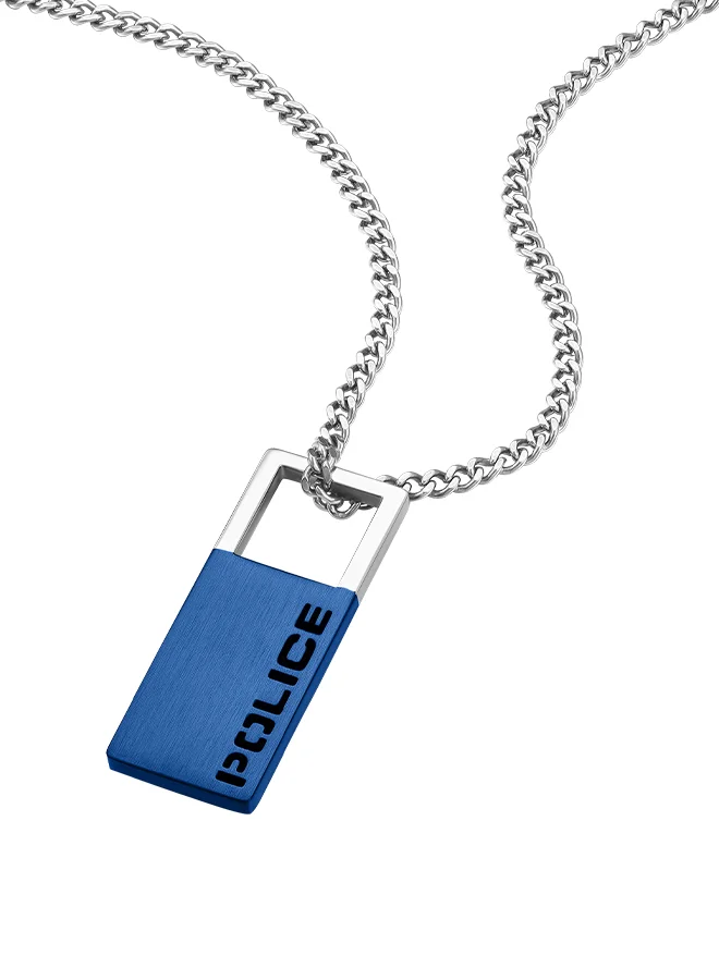 بوليس Hooked Stainless Steel Gents Necklace And Blue Cut Out PatternPEAGN0032902