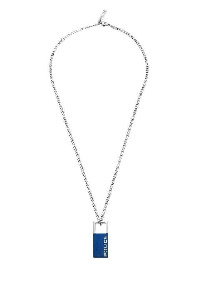 بوليس Hooked Stainless Steel Gents Necklace And Blue Cut Out PatternPEAGN0032902