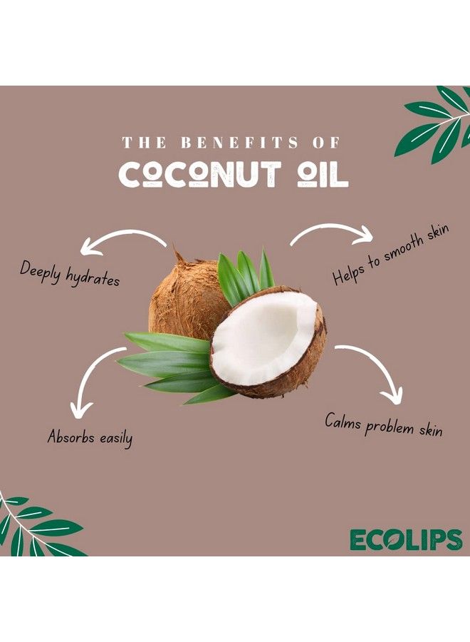 Eco Lips مرطب شفاه عضوي من كاندي كاني، زيت جوز الهند العضوي وزبدة الكاكاو لترطيب الشفاه الجافة المتشققة والمتشققة، عبوة نباتية خالية من البلاستيك بنسبة 100%، صنع في الولايات المتحدة الأمريكية - Image 5