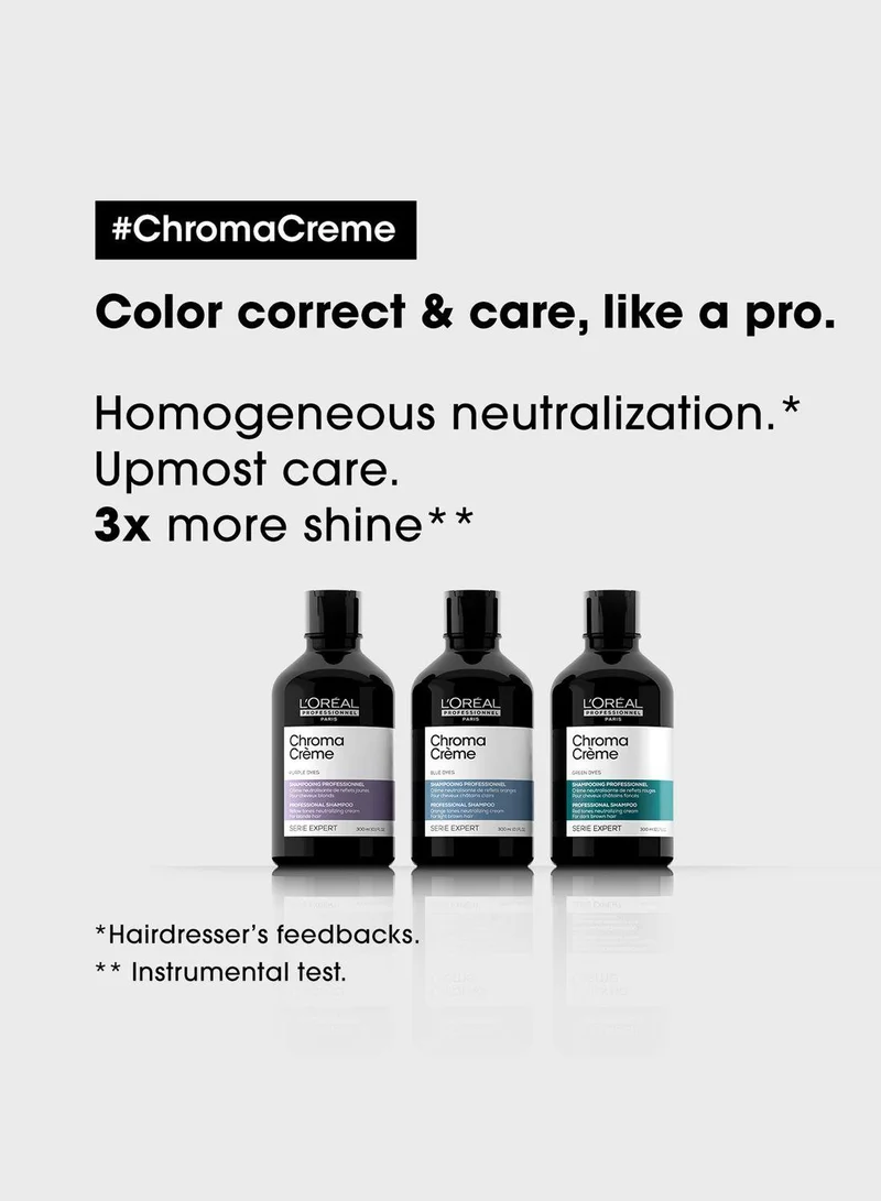 L'Oréal Professionnel Chroma CrÃ¨me Purple Pigmented Shampoo | For Neutralizing Blonde Hair | 300 Ml | Serie Expert