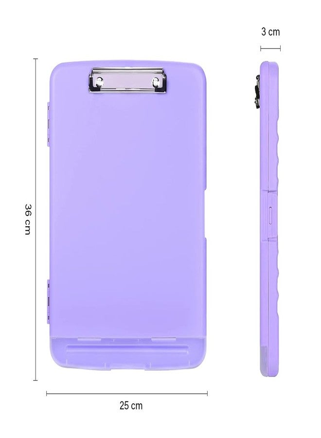 oddpod™ Moto Heavy Duty Clipboard with Side Opening/Clip Pad with Low Profile Clip for Dual Storage of A4 Papers and Pen Holder (Mauve) - Image 3