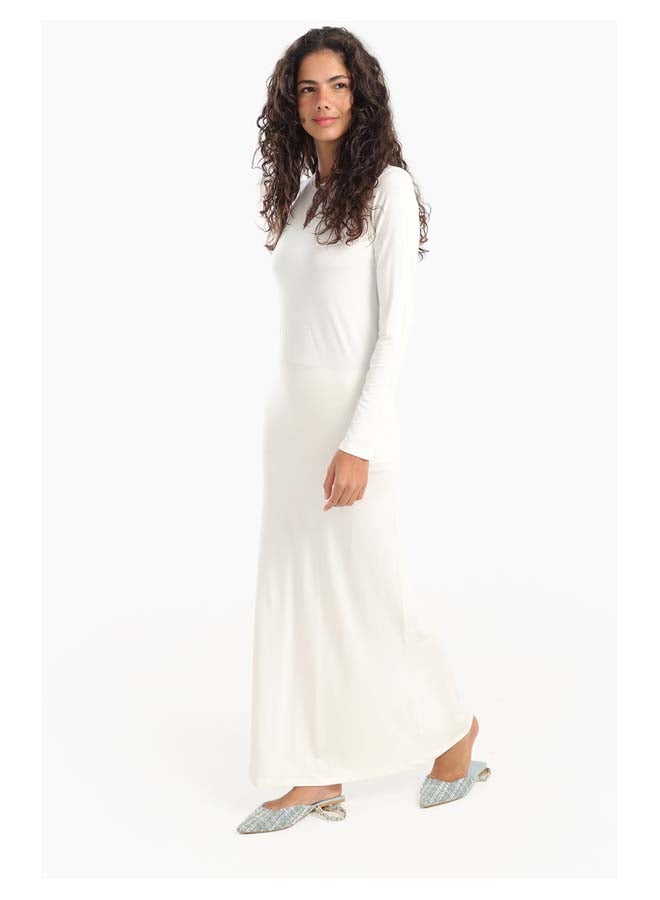 Carina Slim Dress with Back Slit - Image 2