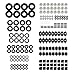 Barcaloo 144 Piece Wheels and Axles Sets Building Bricks Car Parts and Pieces Kit Car Building Set with Wheels Axles Windshields - Image 2