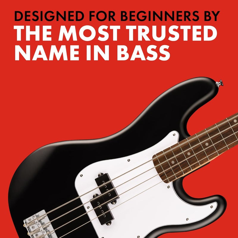FENDER Fender Squier Debut Series Precision Bass Guitar Beginner Guitar with 2Year Warranty Includes Free Lessons Black with Matte Finish  - Image 4