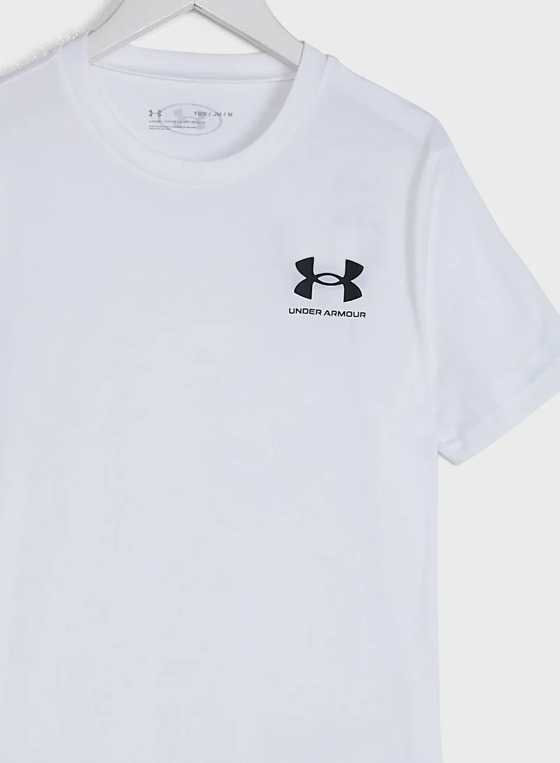 UNDER ARMOUR Boys' Sportstyle Left Chest Logo Short Sleeve T-shirt