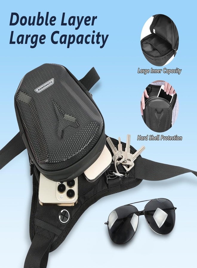 flintronic Motorcycle Leg Bag, Thigh Bag, Motorcycle Cycling Drop Leg Bag, with Headphone Jack, Waterproof Multi-Function Leg Fanny Pack for Men Women Cycling Running Traveling and Fishing - Image 5