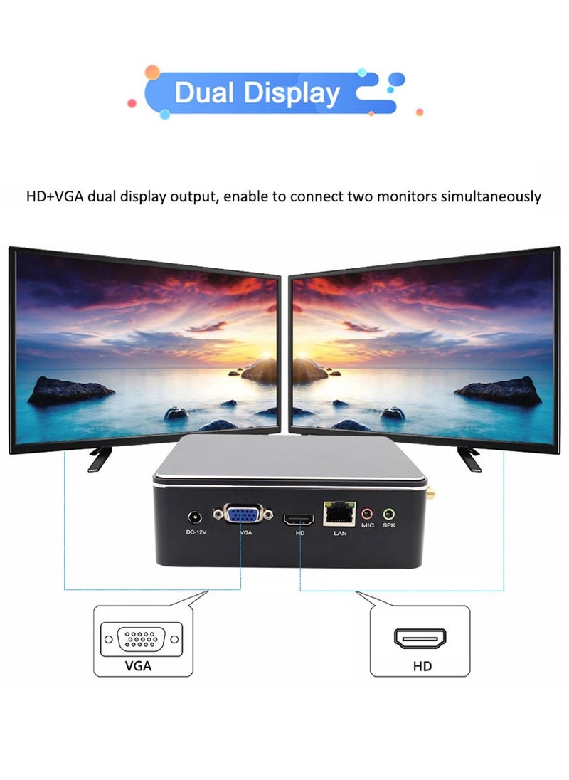 Generic - Mini Pc Intel Core i5-7267U Processor , Windows 10 Home Mini Desktop Computer With Hdmi,Rj45,Vga Port, 8 Gb ddr4,256 Gb Ssd,Gigabit Ethernet Dual Band Wifi Bluetooth,4K hd - Image 1