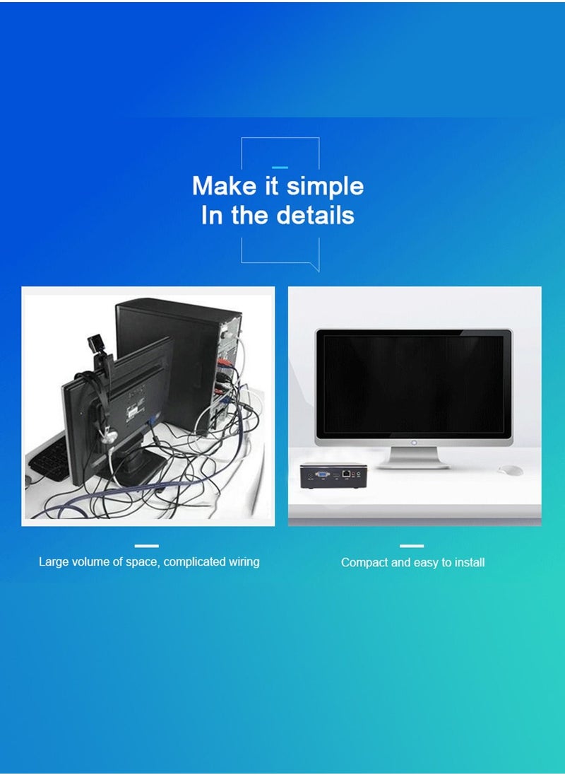 Generic - Mini Pc Intel Core i5-7267U Processor , Windows 10 Home Mini Desktop Computer With Hdmi,Rj45,Vga Port, 8 Gb ddr4,256 Gb Ssd,Gigabit Ethernet Dual Band Wifi Bluetooth,4K hd - Image 1