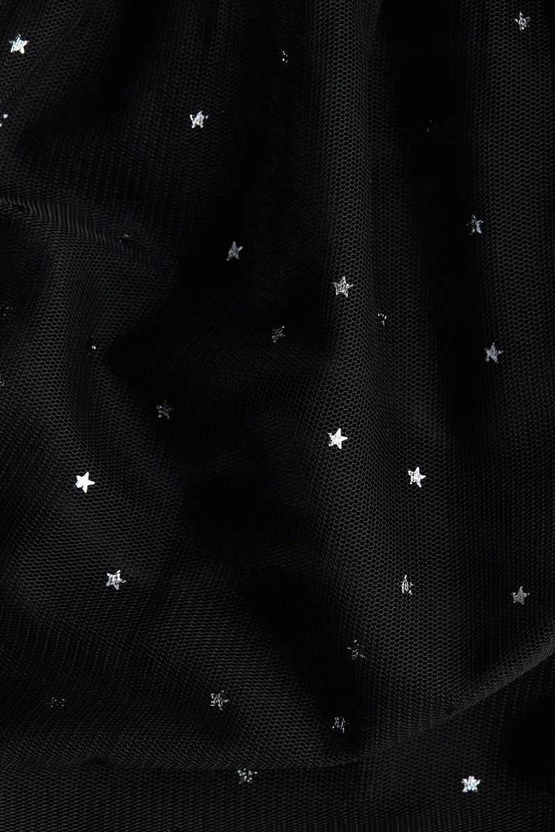 اتش اند ام فستان من التول بطبعات لامعة