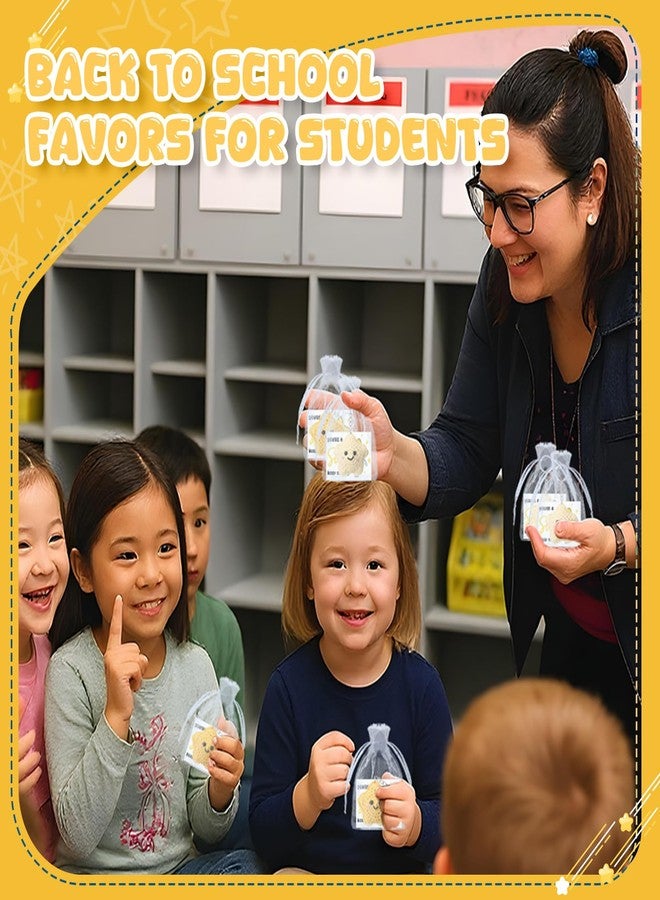 سوريو مجموعة شوريو المكونة من 24 قطعة من سلاسل مفاتيح كروشيه على شكل وجه مبتسم ونجمة، هدية تقدير للموظفين، حشوات جوارب عيد الميلاد لحقيبة المفاتيح والمحفظة وحقيبة اليد - Image 5